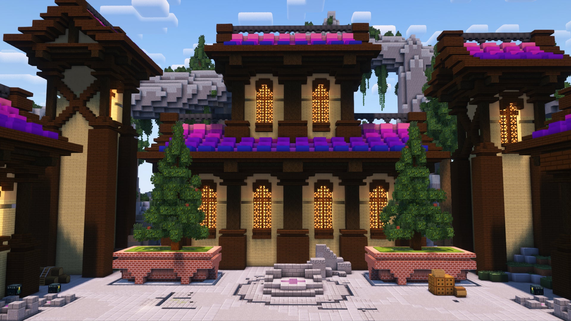 Colorful Ruined Arch