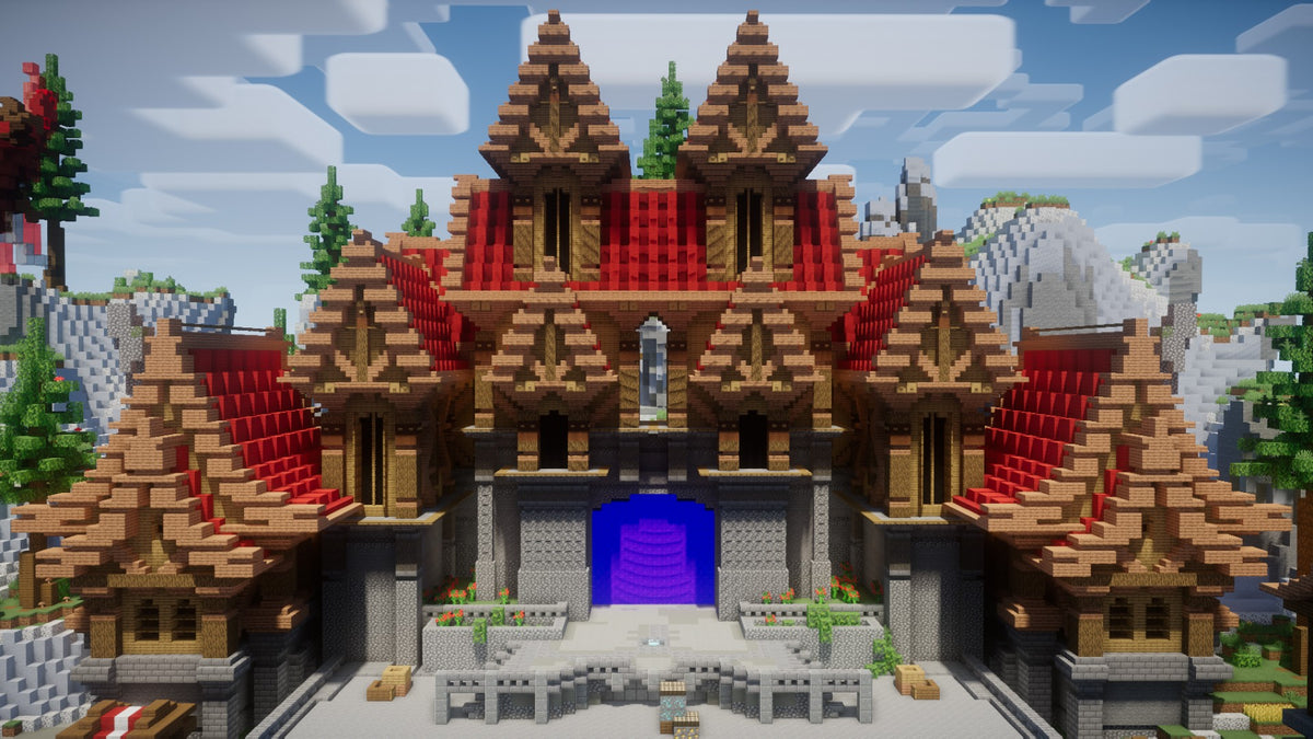Amazing Minecraft Spawn Minecraft Spawn : Crimson Village – OriginBuilds